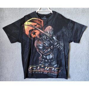 GI JOE The Rise Of Cobra Snake Eyes AOP 2009 Movie Promo Black T Shirt Size‎ XL